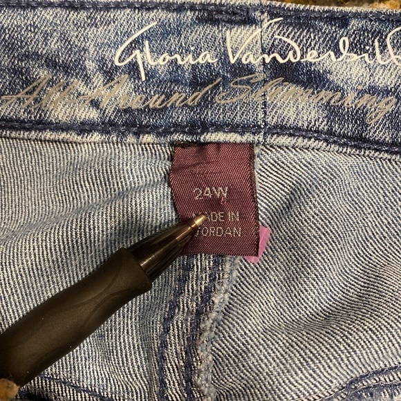 Q women's Gloria Vanderbilt blue stretch plus size caprice size 24W - Picture 3 of 5